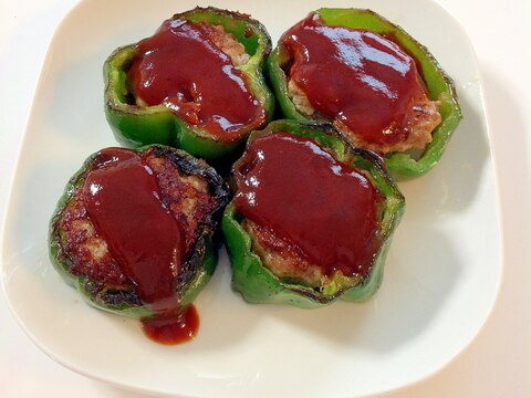 子供向き♪ピーマンの肉詰め